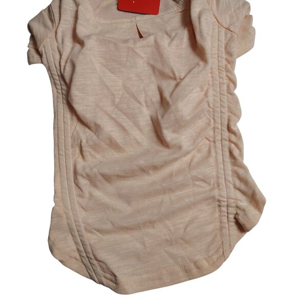 Reddy Dog Medium Peach Ruched Detail Lightweight T-Shirt - Picture 5 of 6